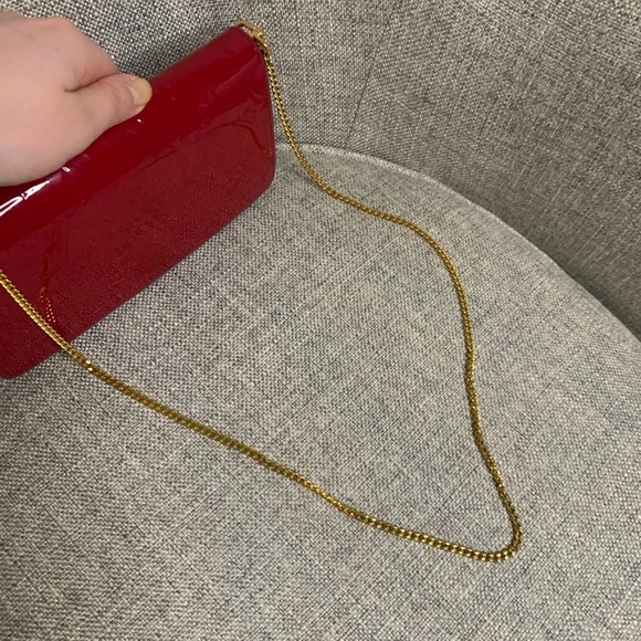 Louis Vuitton Monogram Vernis Portofeuille Sarah Wallet on Chain Pink - Picture 16 of 17